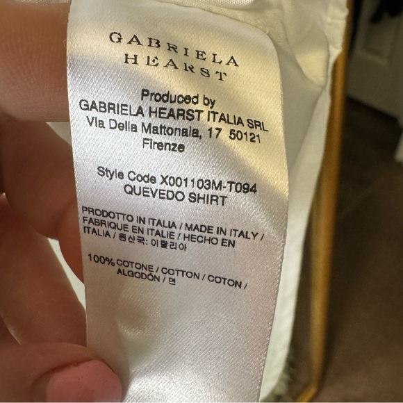 Gabriela Hearst Mr Porter white Quevedo slim fit button down men’s shirt size 40 - Picture 12 of 14